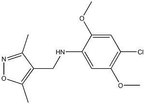 4-chloro-N-[(3,5-dimethyl-1,2-oxazol-4-yl)methyl]-2,5-dimethoxyaniline Structure