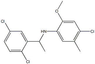 4-chloro-N-[1-(2,5-dichlorophenyl)ethyl]-2-methoxy-5-methylaniline