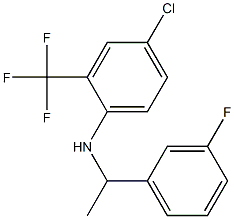 4-chloro-N-[1-(3-fluorophenyl)ethyl]-2-(trifluoromethyl)aniline Structure