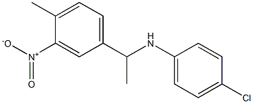  4-chloro-N-[1-(4-methyl-3-nitrophenyl)ethyl]aniline