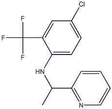 4-chloro-N-[1-(pyridin-2-yl)ethyl]-2-(trifluoromethyl)aniline,,结构式