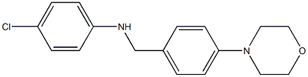 4-chloro-N-{[4-(morpholin-4-yl)phenyl]methyl}aniline 化学構造式