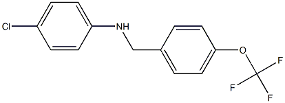 4-chloro-N-{[4-(trifluoromethoxy)phenyl]methyl}aniline Struktur