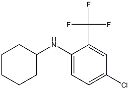 4-chloro-N-cyclohexyl-2-(trifluoromethyl)aniline,,结构式