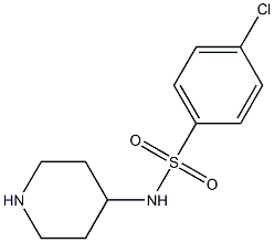 4-chloro-N-piperidin-4-ylbenzenesulfonamide,,结构式