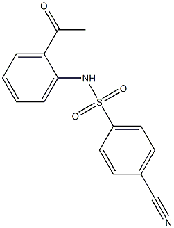 4-cyano-N-(2-acetylphenyl)benzene-1-sulfonamide