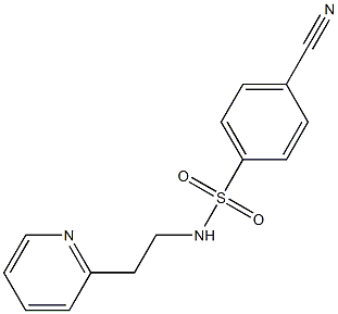 4-cyano-N-(2-pyridin-2-ylethyl)benzenesulfonamide Struktur