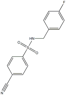 4-cyano-N-(4-fluorobenzyl)benzenesulfonamide Struktur