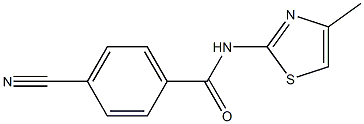 4-cyano-N-(4-methyl-1,3-thiazol-2-yl)benzamide Struktur