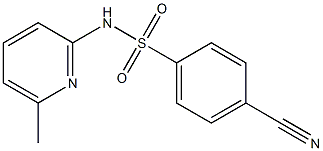 4-cyano-N-(6-methylpyridin-2-yl)benzene-1-sulfonamide,,结构式