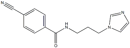 4-cyano-N-[3-(1H-imidazol-1-yl)propyl]benzamide Struktur