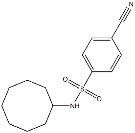 4-cyano-N-cyclooctylbenzene-1-sulfonamide,,结构式