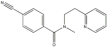 4-cyano-N-methyl-N-[2-(pyridin-2-yl)ethyl]benzamide Struktur