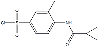 4-cyclopropaneamido-3-methylbenzene-1-sulfonyl chloride,,结构式
