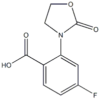 4-fluoro-2-(2-oxo-1,3-oxazolidin-3-yl)benzoic acid Struktur
