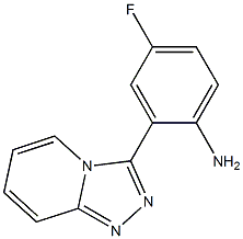 4-fluoro-2-[1,2,4]triazolo[4,3-a]pyridin-3-ylaniline Struktur