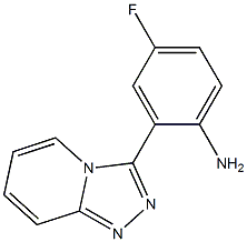 4-fluoro-2-[1,2,4]triazolo[4,3-a]pyridin-3-ylaniline 化学構造式