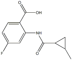 4-fluoro-2-{[(2-methylcyclopropyl)carbonyl]amino}benzoic acid Struktur