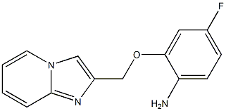 4-fluoro-2-{imidazo[1,2-a]pyridin-2-ylmethoxy}aniline,,结构式