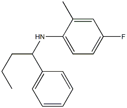 4-fluoro-2-methyl-N-(1-phenylbutyl)aniline,,结构式