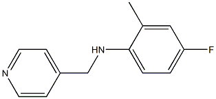 4-fluoro-2-methyl-N-(pyridin-4-ylmethyl)aniline 结构式