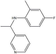 4-fluoro-2-methyl-N-[1-(pyridin-3-yl)ethyl]aniline 化学構造式