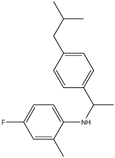 4-fluoro-2-methyl-N-{1-[4-(2-methylpropyl)phenyl]ethyl}aniline Structure