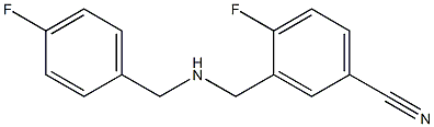 4-fluoro-3-({[(4-fluorophenyl)methyl]amino}methyl)benzonitrile|