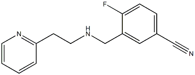 4-fluoro-3-({[2-(pyridin-2-yl)ethyl]amino}methyl)benzonitrile 结构式