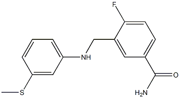 4-fluoro-3-({[3-(methylsulfanyl)phenyl]amino}methyl)benzamide