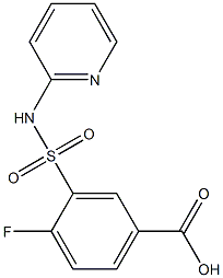 4-fluoro-3-(pyridin-2-ylsulfamoyl)benzoic acid Structure