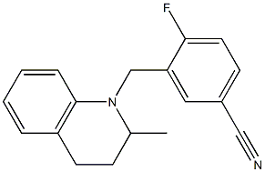  4-fluoro-3-[(2-methyl-1,2,3,4-tetrahydroquinolin-1-yl)methyl]benzonitrile