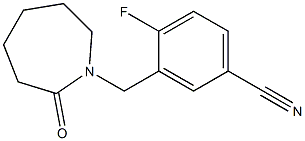 4-fluoro-3-[(2-oxoazepan-1-yl)methyl]benzonitrile|