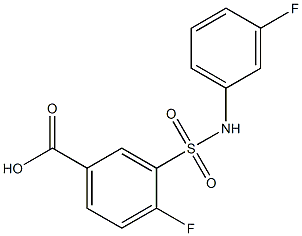 4-fluoro-3-[(3-fluorophenyl)sulfamoyl]benzoic acid