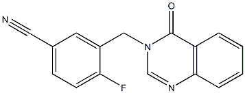 4-fluoro-3-[(4-oxo-3,4-dihydroquinazolin-3-yl)methyl]benzonitrile,,结构式