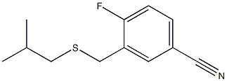 4-fluoro-3-{[(2-methylpropyl)sulfanyl]methyl}benzonitrile Structure