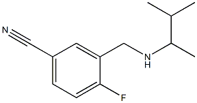4-fluoro-3-{[(3-methylbutan-2-yl)amino]methyl}benzonitrile,,结构式