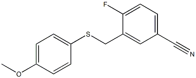 4-fluoro-3-{[(4-methoxyphenyl)sulfanyl]methyl}benzonitrile