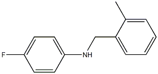 4-fluoro-N-[(2-methylphenyl)methyl]aniline 化学構造式