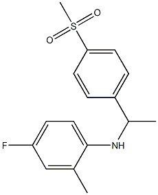 4-fluoro-N-[1-(4-methanesulfonylphenyl)ethyl]-2-methylaniline,,结构式