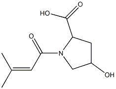 4-hydroxy-1-(3-methylbut-2-enoyl)pyrrolidine-2-carboxylic acid|