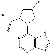 4-hydroxy-1-(7H-purin-6-yl)pyrrolidine-2-carboxylic acid Structure