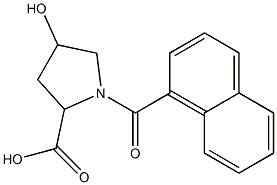 4-hydroxy-1-(naphthalen-1-ylcarbonyl)pyrrolidine-2-carboxylic acid Structure