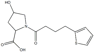  4-hydroxy-1-[4-(thiophen-2-yl)butanoyl]pyrrolidine-2-carboxylic acid