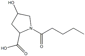 4-hydroxy-1-pentanoylpyrrolidine-2-carboxylic acid,,结构式
