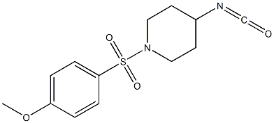 4-isocyanato-1-[(4-methoxybenzene)sulfonyl]piperidine Structure