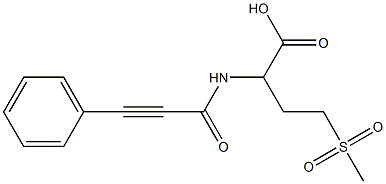 4-methanesulfonyl-2-(3-phenylprop-2-ynamido)butanoic acid 结构式