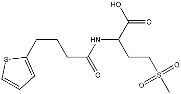 4-methanesulfonyl-2-[4-(thiophen-2-yl)butanamido]butanoic acid 化学構造式