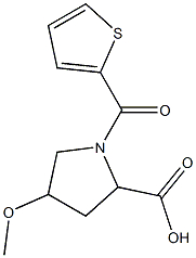 4-methoxy-1-(thien-2-ylcarbonyl)pyrrolidine-2-carboxylic acid Structure