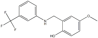 4-methoxy-2-({[3-(trifluoromethyl)phenyl]amino}methyl)phenol,,结构式